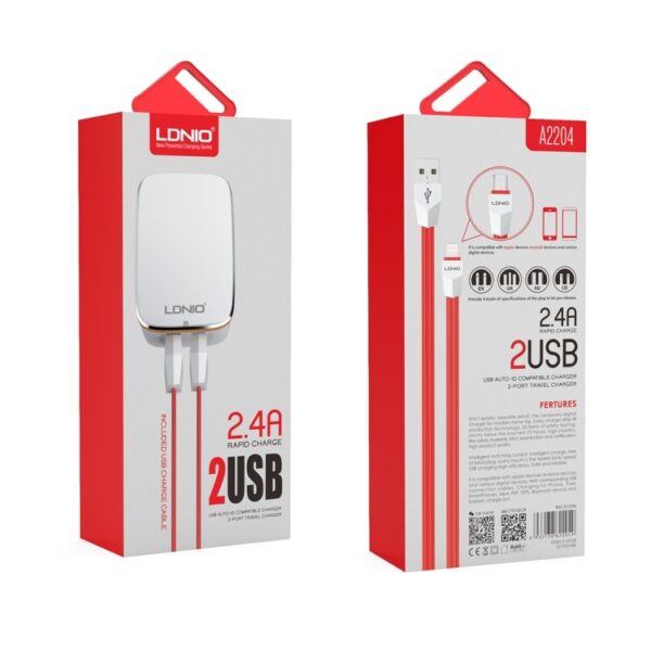 Chargeur LDNIO A2204 2.4A S4 – Image 2