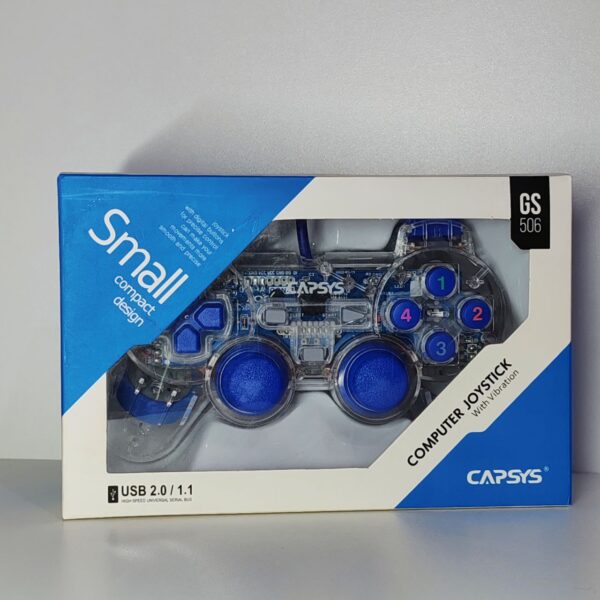 Manette de Jeux  USB Seul Vibr Transparent CAPSYS GS506