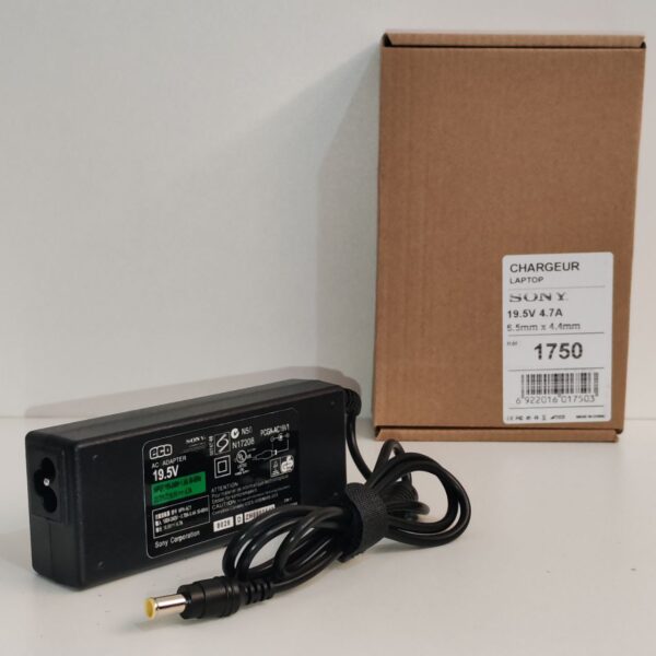 Chargeur Laptop SONY 19.5V/4.7A 6.4*4.4mm 1750 – Image 2