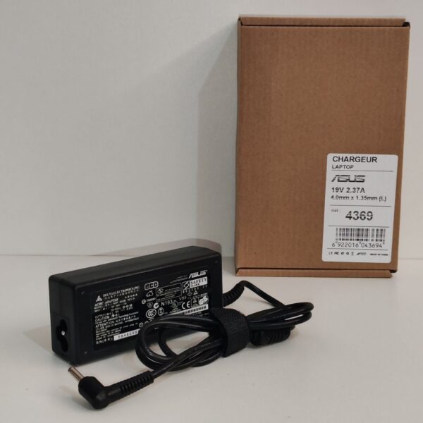 Chargeur Laptop ASUS 19.5V/2.37A 4.0*1.35MM 4369 – Image 2