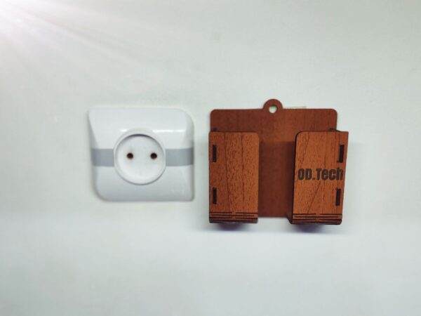 Support Téléphone Murale en bois