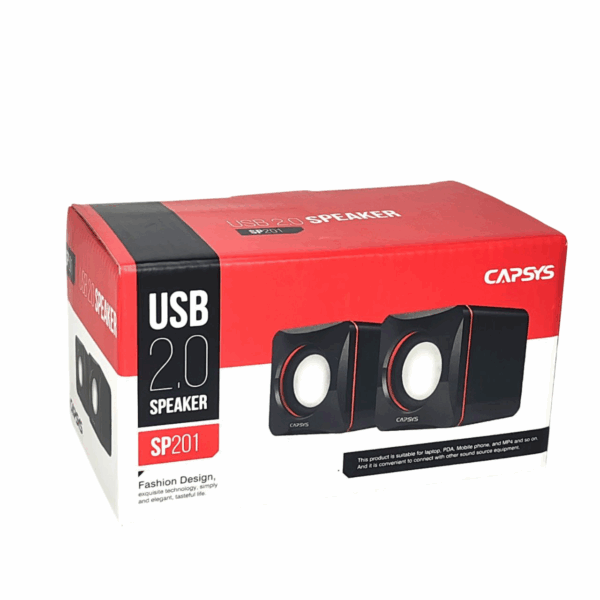 Haut parleur USB CAPSYS -SP201 CARRE – Image 3